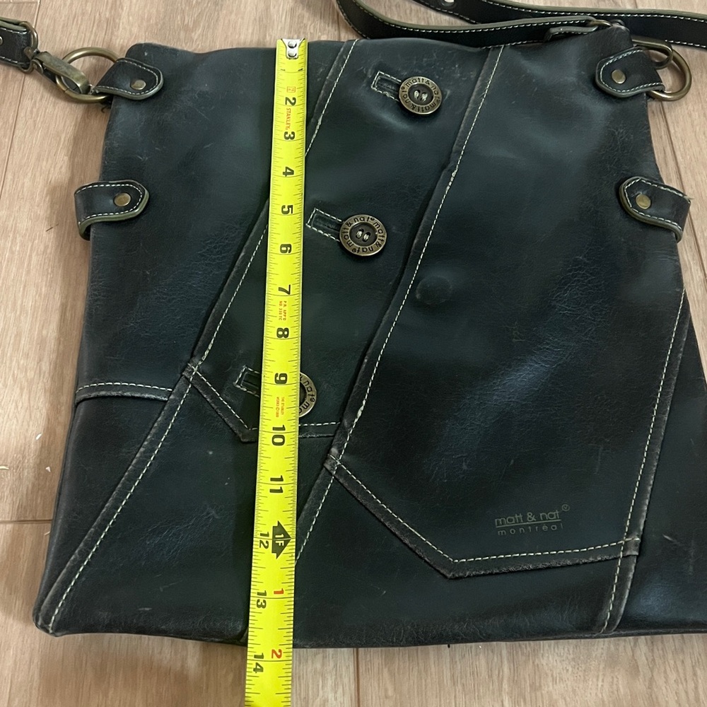 Vintage Matt & Nat Black Vegan Leather Bag - Picture 9 of 11